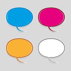 comic text balloon, colorful vector illustration
