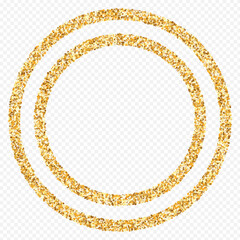 Gold Sequin Abstract Transparent Background. 