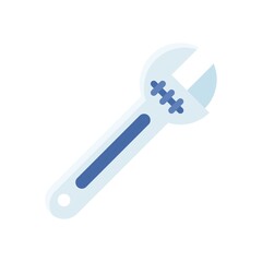 plumber icons related plumber wrench with handle vector in flat style,