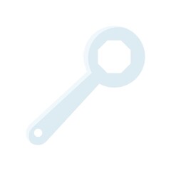 plumber icons related plumber wrench with handle vector in flat style,