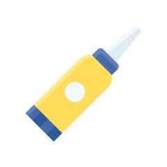 plumber icons related plumber cilicone tube with circle vector in flat style,