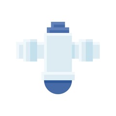 plumber icons related water pipe filter with nuts vector in flat style,