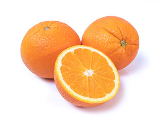 Clipping path. Orange slice isolated on white background