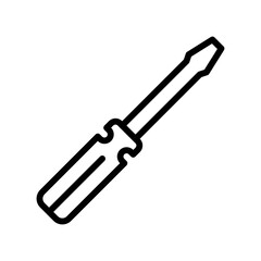 plumber icons related plumber screwdriver with handle for work vector in lineal style,