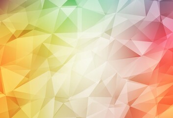 Light Green, Red vector low poly background.