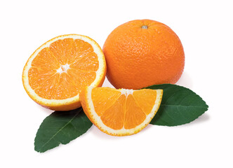 Clipping path. Orange slice isolated on white background