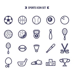 Set of sports icons.