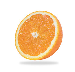 Clipping path. Orange slice isolated on white background