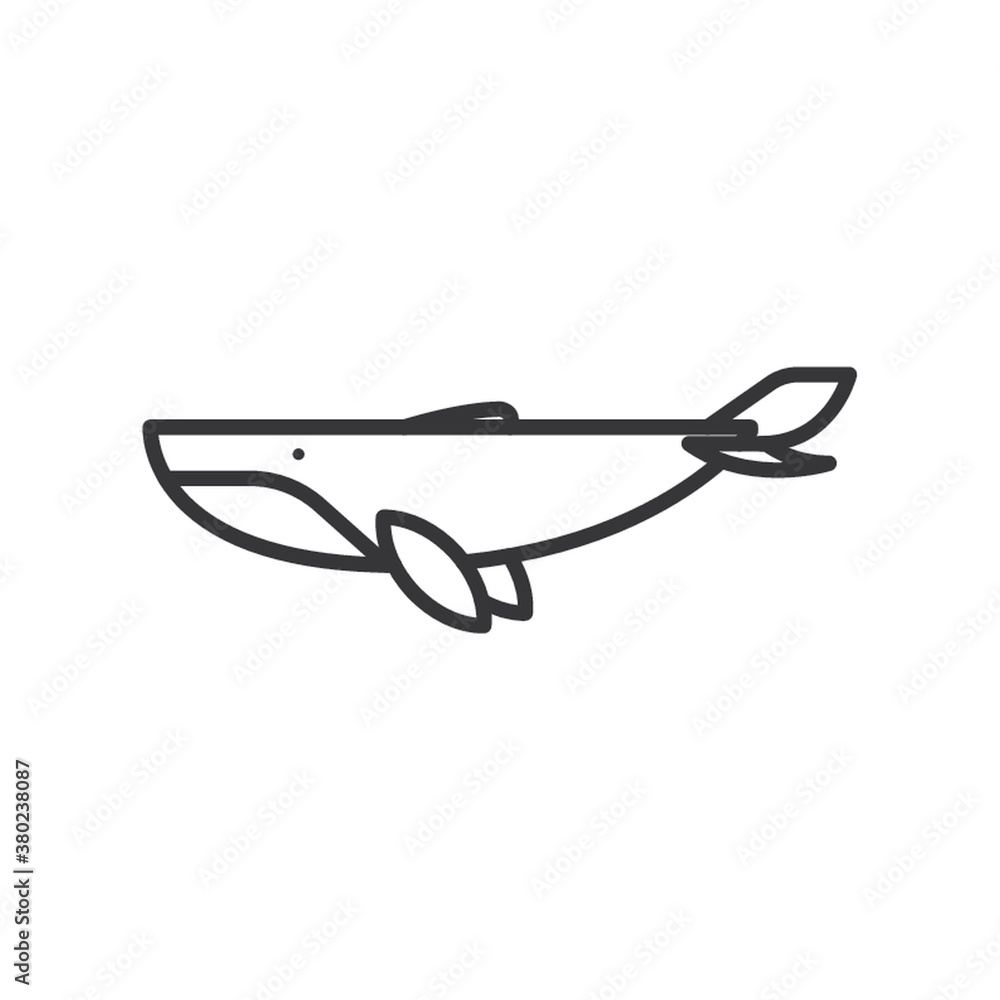 Wall mural whale icon