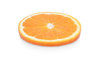 Clipping path. Orange slice isolated on white background