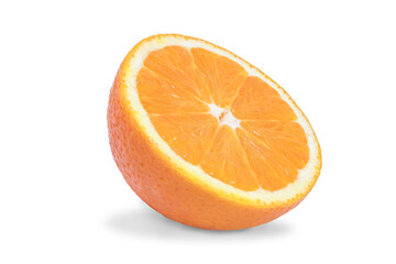 Clipping path. Orange slice isolated on white background