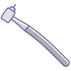Dental Clinic Equipment Design, Teeth Grinder Vector, Dentist Drill Icon Concept 
