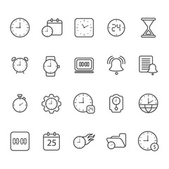 set of time concept icons