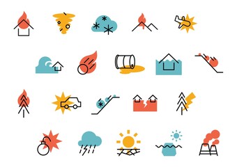 Collection of disaster icons
