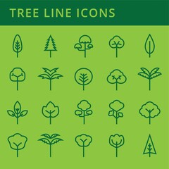 tree line icon collection