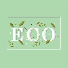 eco lettering design