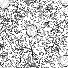Fototapeta na wymiar intricate sunflower design