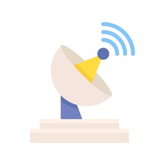 space related radar for space signals with signals and stand vector in flat style,