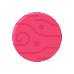 space or planet related venus planet with curved line and circles style vector in flat style,
