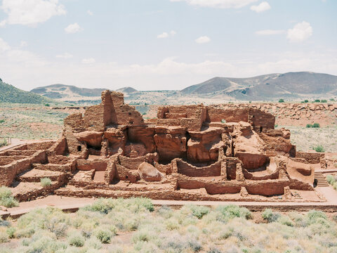 Ancient Native American ruins in the desert