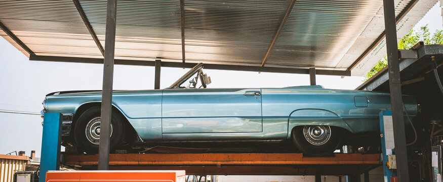Cadillac in the junkyard