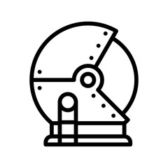 space related space helmet with glass and neck huck vector in lineal style,
