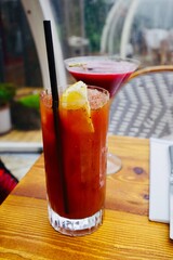 Bloody Mary and Blackberry Margarita