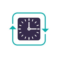 clock icon with rotating arrows