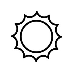 space or planet related sun with circles and zig zag vector in lineal style,