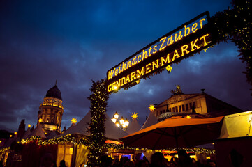 Berlin, Germany - Berlin, Germany - Christmas market in the night