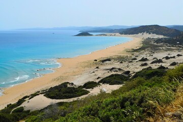 Beautiful Cyprus Seaside view, nature background.