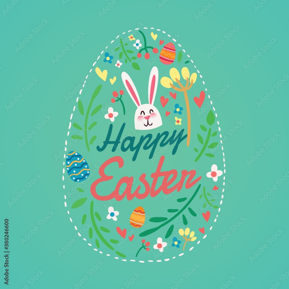 Poster happy easter design