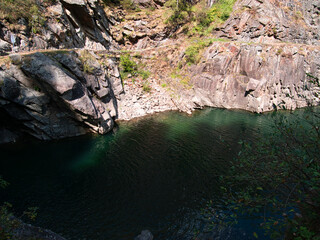 Around wonderful lake of Antrona. Antrona valley, Alps, Italy.