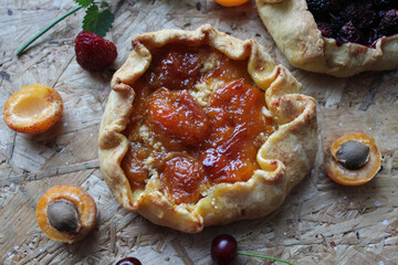 christmas cake with apricot and sheese