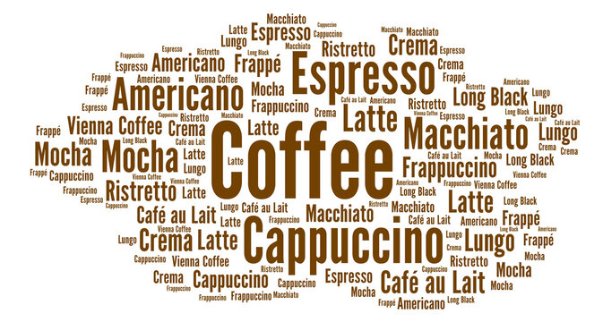 Coffee word cloud concept
