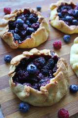 waffles with berries and blueberries