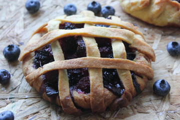 blueberry muffin on table