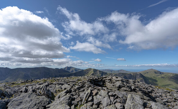 Pen Yr Ole Wen summit in Snowdonia National Park