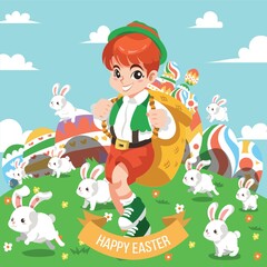 Happy easter design