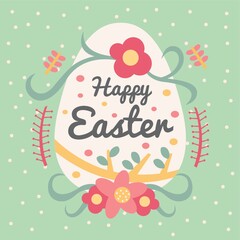 Naklejka premium happy easter design