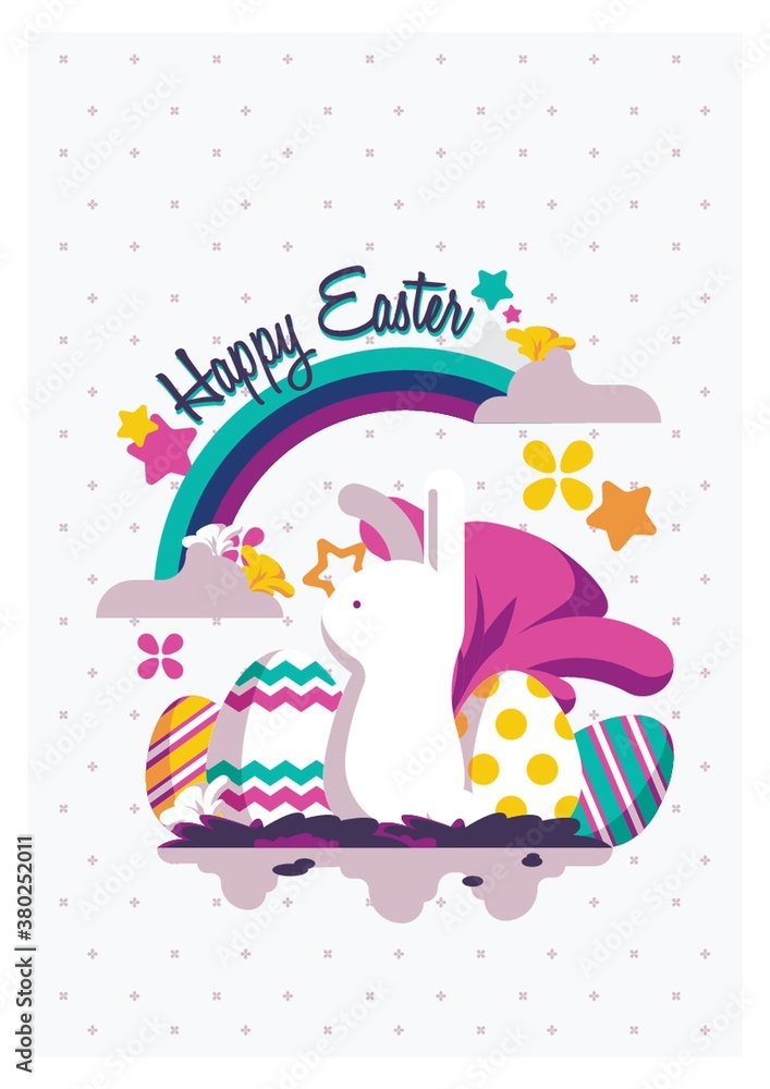 Sticker happy easter design