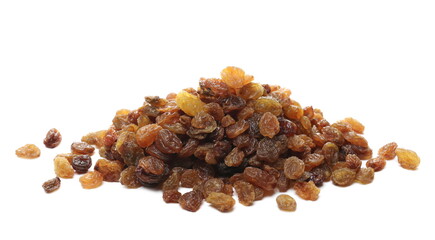 Raisins isolated on white background