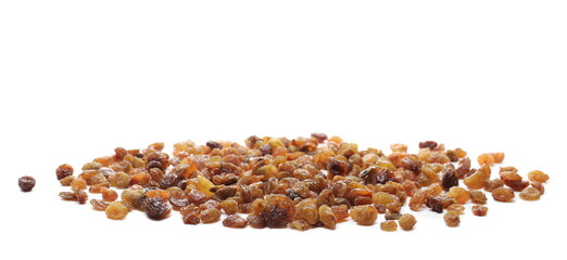 Raisins isolated on white background