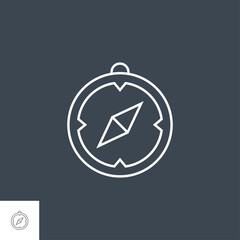 Icon. Related Vector Line Icon. Isolated on Black Background. Editable Stroke.