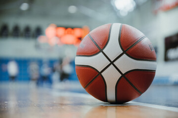Basketball ball on the floor