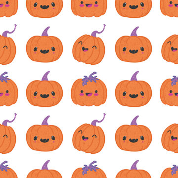 Halloween Cute Whimsical Jack O'Lantern Digital paper. Seamless Pattern, Halloween papers, Halloween backgrounds, wallpapers 12' x 12' high resolution 300 dpi smyk. Fabrics Surface Pattern Design
