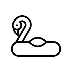 Obraz premium summer holiday related flamingo or duck for summer vector in lineal style,