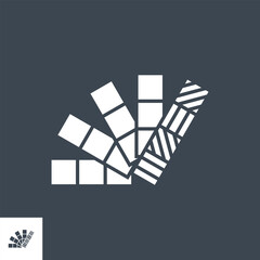 Colors Related Vector Thin Line Icon. Isolated on Black Background. Editable Stroke. Vector Illustration.