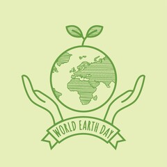 World earth day design.