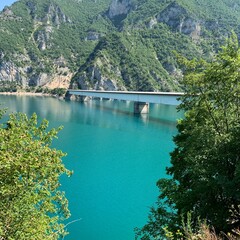 lake and mountains